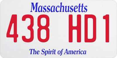 MA license plate 438HD1