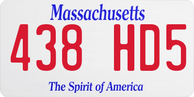 MA license plate 438HD5