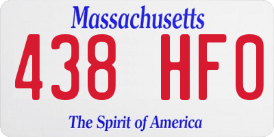 MA license plate 438HF0
