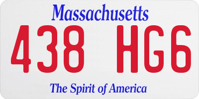 MA license plate 438HG6