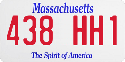 MA license plate 438HH1