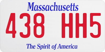 MA license plate 438HH5