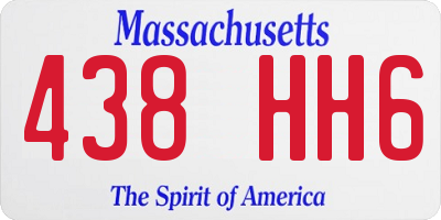MA license plate 438HH6
