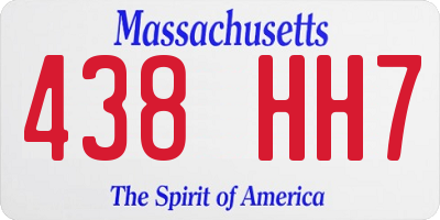 MA license plate 438HH7