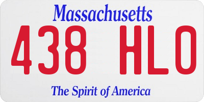 MA license plate 438HL0