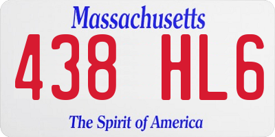 MA license plate 438HL6