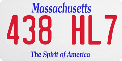 MA license plate 438HL7