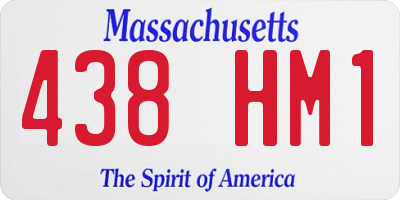 MA license plate 438HM1