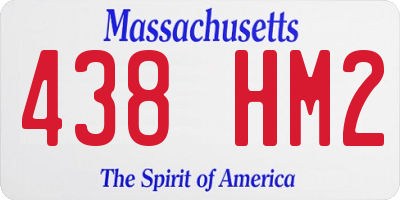 MA license plate 438HM2