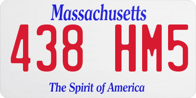 MA license plate 438HM5