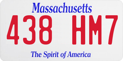 MA license plate 438HM7