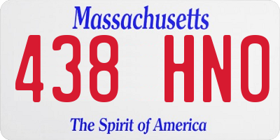 MA license plate 438HN0