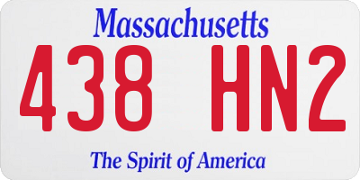 MA license plate 438HN2