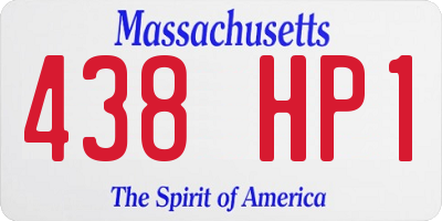 MA license plate 438HP1