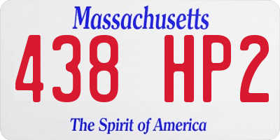 MA license plate 438HP2