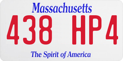 MA license plate 438HP4