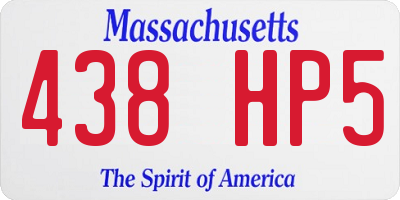 MA license plate 438HP5