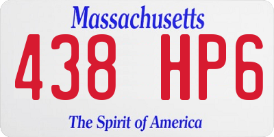 MA license plate 438HP6