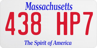 MA license plate 438HP7