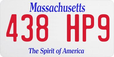 MA license plate 438HP9