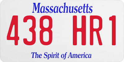 MA license plate 438HR1