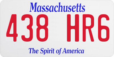 MA license plate 438HR6