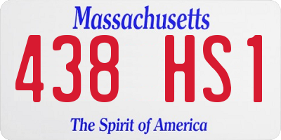 MA license plate 438HS1