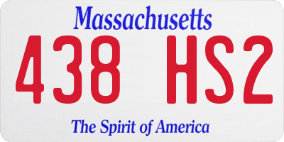 MA license plate 438HS2