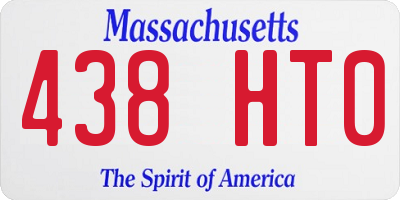 MA license plate 438HT0