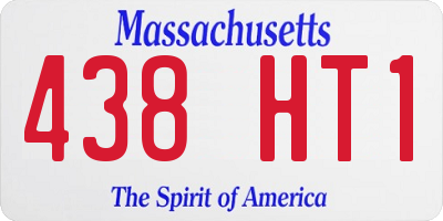 MA license plate 438HT1