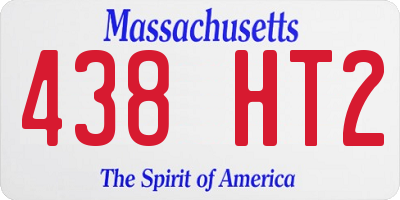 MA license plate 438HT2