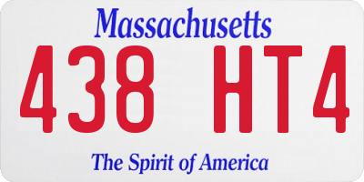 MA license plate 438HT4