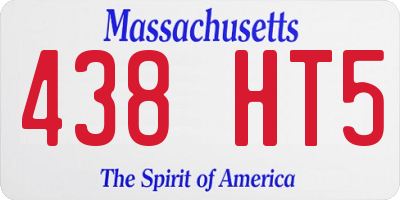 MA license plate 438HT5