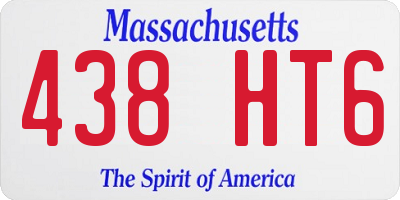 MA license plate 438HT6
