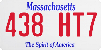 MA license plate 438HT7