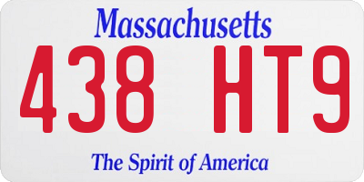 MA license plate 438HT9