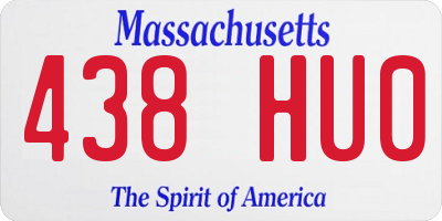 MA license plate 438HU0