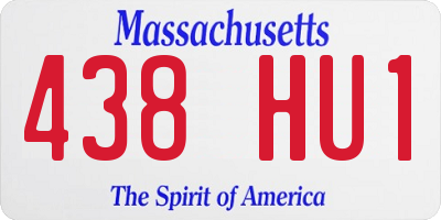 MA license plate 438HU1