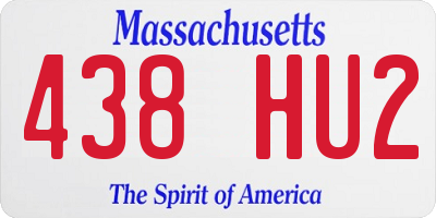 MA license plate 438HU2