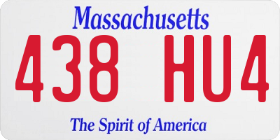 MA license plate 438HU4