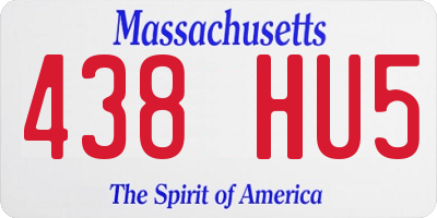 MA license plate 438HU5