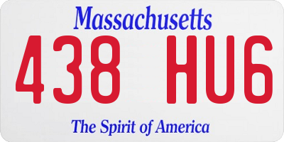 MA license plate 438HU6
