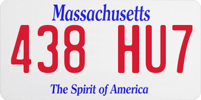 MA license plate 438HU7
