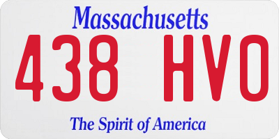 MA license plate 438HV0