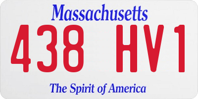 MA license plate 438HV1