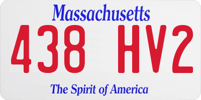 MA license plate 438HV2