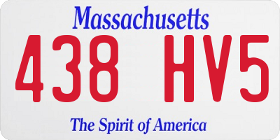 MA license plate 438HV5
