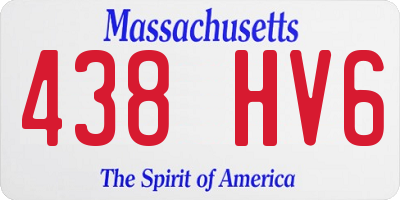MA license plate 438HV6