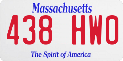 MA license plate 438HW0