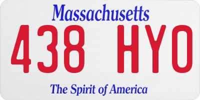 MA license plate 438HY0